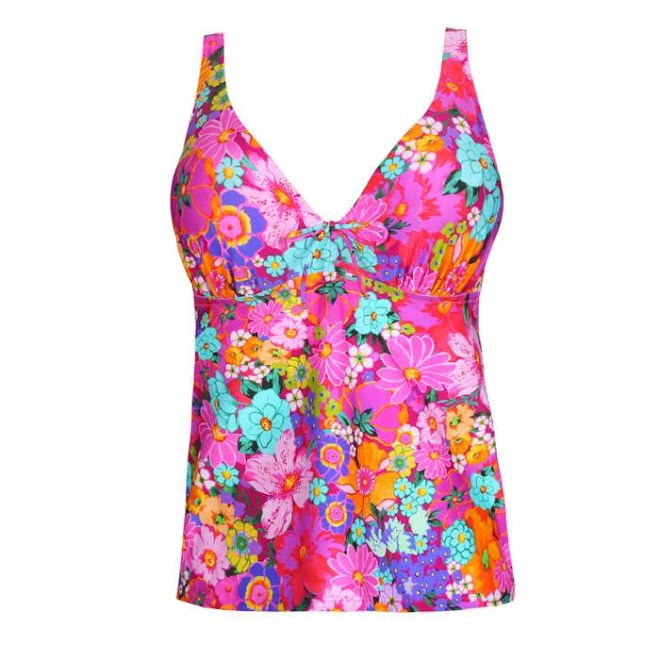 TANKINI HALF PADDED PLUNGE 4011079FLX NAJAC FLORAL EXPLOSION PRIMA DONNA SWIM 